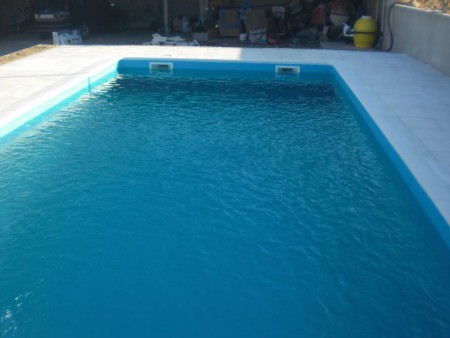 piscina de construção revestida a tela de pvc